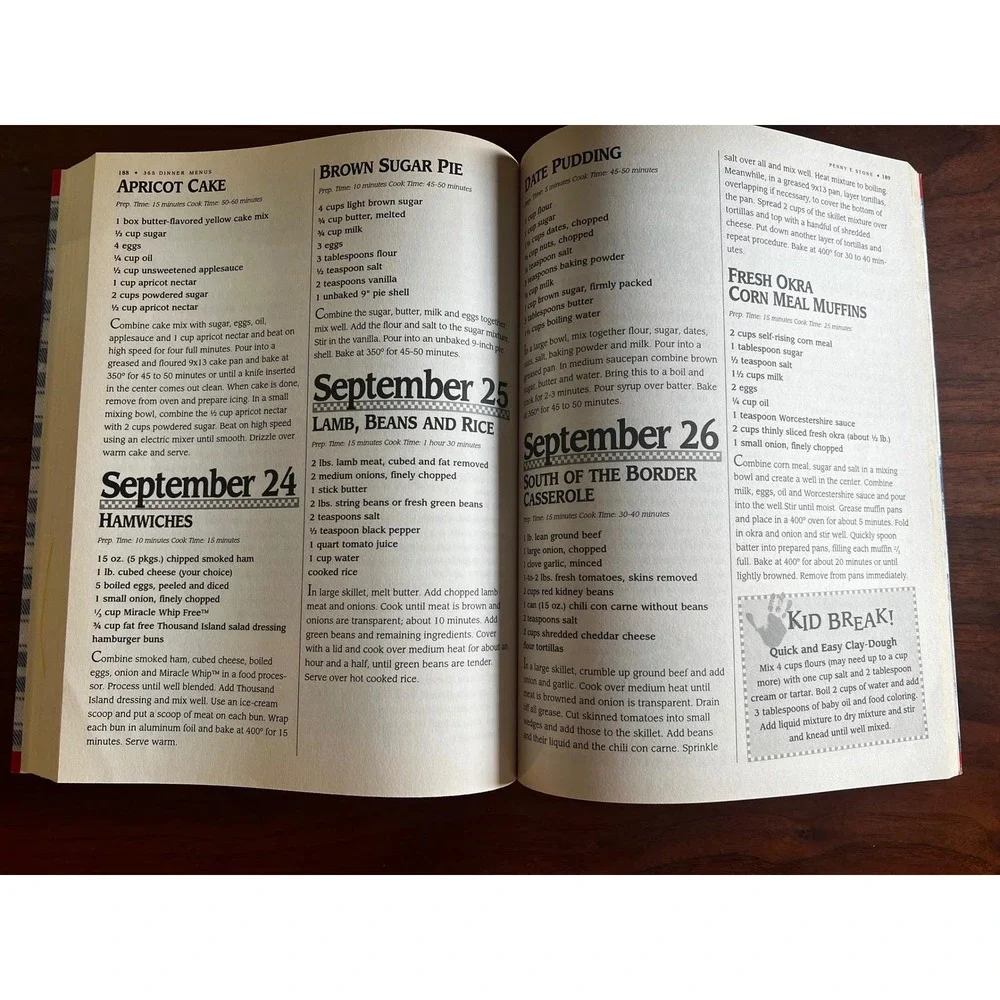 365‎ Quick Easy Inexpensive Dinner Menus Cookbook Penny E Stone Recipes